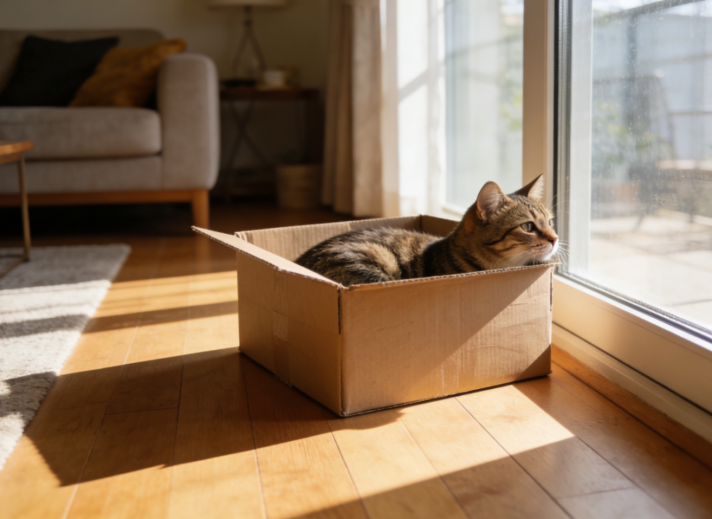为什么猫总喜欢挤进箱子与角落?猫的安全感空间