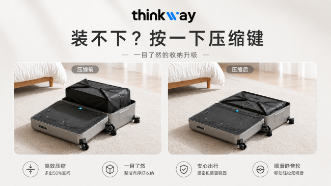 电动压缩行李箱不是“把箱子变大”:从thinkway看清一个旅行收纳新品类